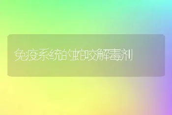 免疫系统的蛇咬解毒剂