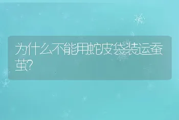 为什么不能用蛇皮袋装运蚕茧？