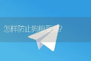 怎样防止狗粮受潮?