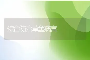 综合防治草鱼病害