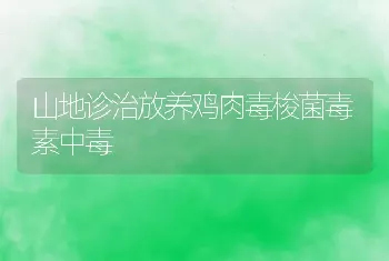 山地诊治放养鸡肉毒梭菌毒素中毒