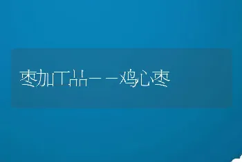 枣加工品－－鸡心枣