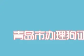 青岛狗证办理流程_多少钱_办理地点