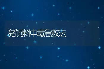 猪饲料中毒急救法