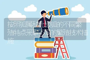 按照狐属和北极狐的不同繁殖特点采取不同的繁殖技术措施