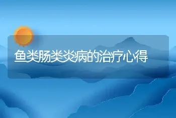 鱼类肠类炎病的治疗心得