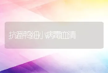 抗番鸭细小病毒血清